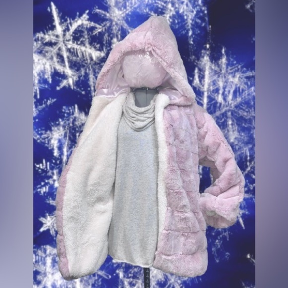 Faux fur cardigan style coat sz sm - Picture 2 of 5